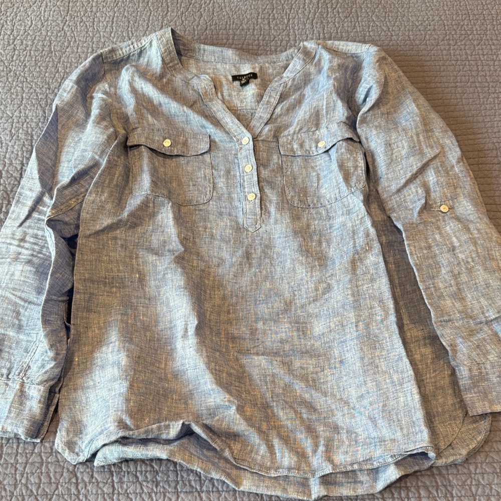 Talbots Blue Chambray Blouse